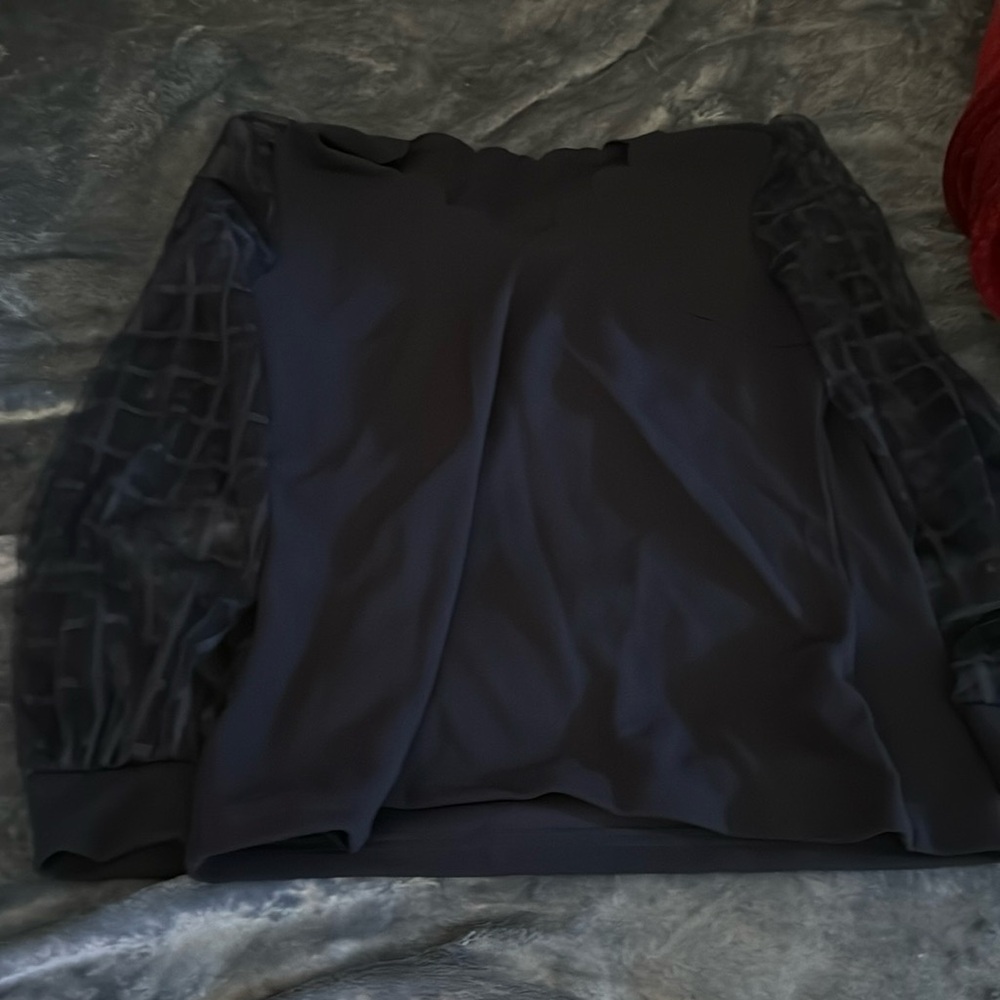 Cute dark blue/ black blouse Medium SHEIN